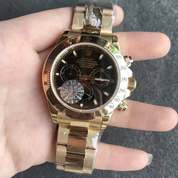 【JF廠最好版本】勞力士（Rolex）迪通全金黑面116508自動機械精仿男錶