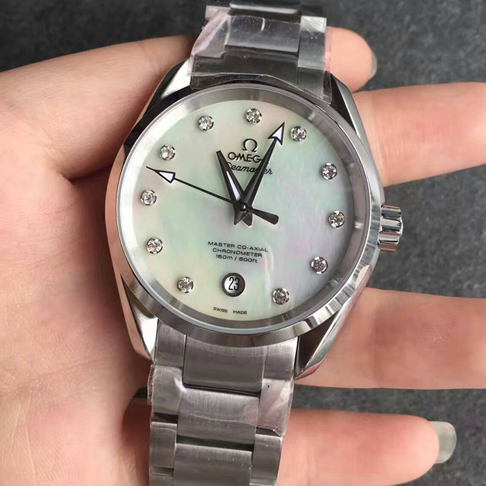 【JH廠】歐米茄（Omega）海馬150米系列貝母面大尺寸自動機械精仿女錶