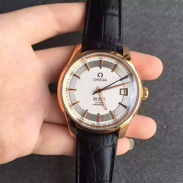 【V6超A】歐米茄（Omega）碟飛系列玫金男士自動機械壹比壹精仿手錶