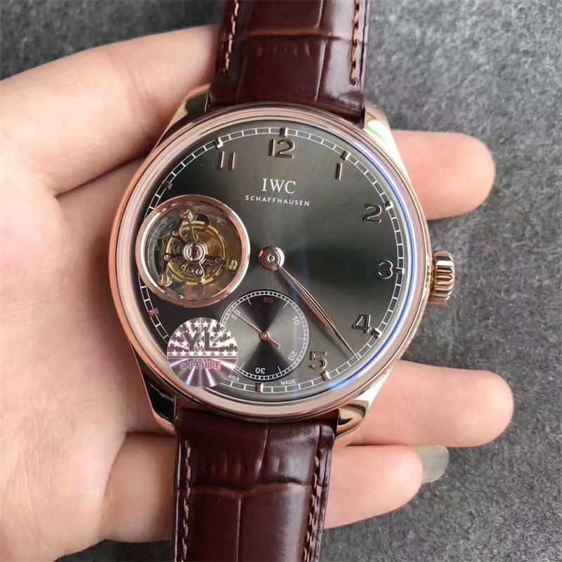 【YL廠】萬國（IWC）葡萄牙系列陀飛輪金殼灰面男士自動陀飛輪機械精仿手錶