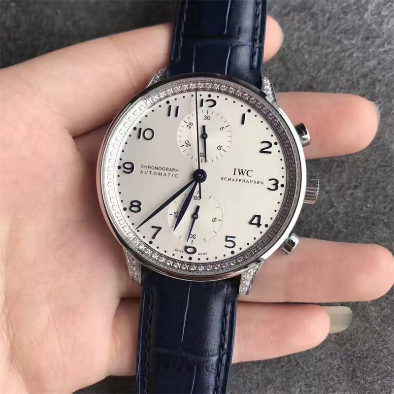 【ZF廠超A】萬國（IWC）葡萄牙計時超薄V2升級版鉆圈藍丁壹比壹自動機械精仿男錶