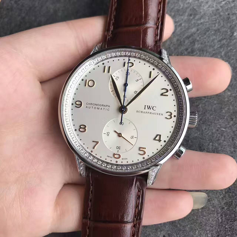 【ZF廠超A】萬國（IWC）葡萄牙計時超薄V2升級版鉆圈金丁壹比壹自動機械精仿男錶