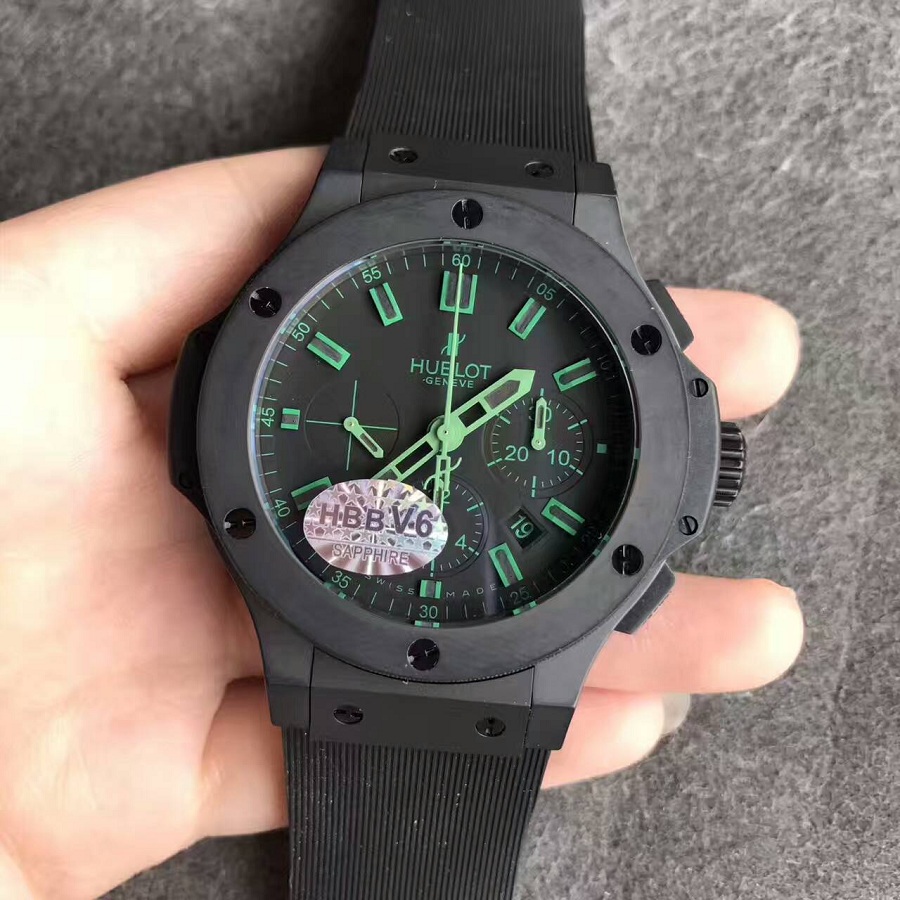 【V6廠超A】宇舶（Hublot）大爆炸系列陶瓷殼全綠丁壹比壹精仿男錶