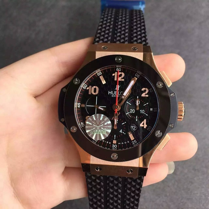 【V6廠】宇舶Hublot（恒寶）大爆炸系列玫金陶瓷圈301.PB.131.RX男士自動機械精仿手錶