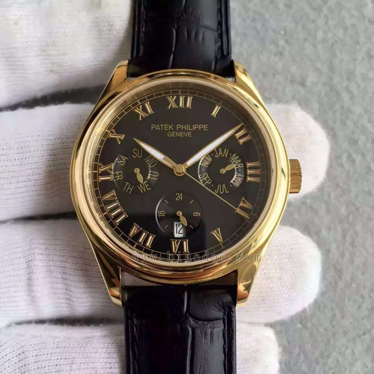 百達翡麗（Patek Philippe）月相復雜功能系列男士自動機械精仿手錶