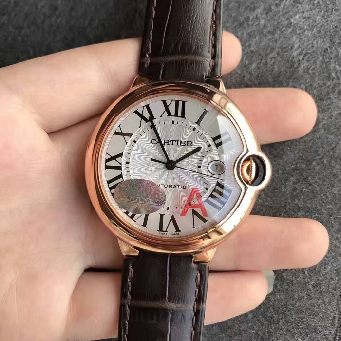【V6廠】卡地亞（Cartier）大號藍氣球42毫米玫金W6901351男款自動機械精仿手錶 【V6廠】卡地亞（Cartier）大號藍氣球42毫米玫金W6900651男款自動機械精仿手錶