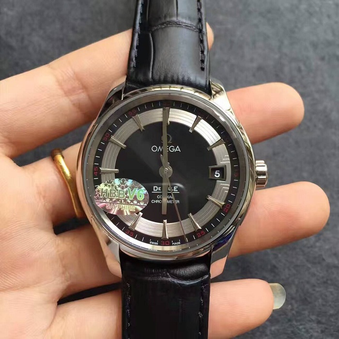 【V6廠】歐米茄（Omega）碟飛側透系列明亮之藍黑盤男士自動機械精仿手錶【V6廠】歐米茄（Omega）碟飛側透系列431.33.41.21.01.001黑盤男士自動機械壹比壹精仿手錶