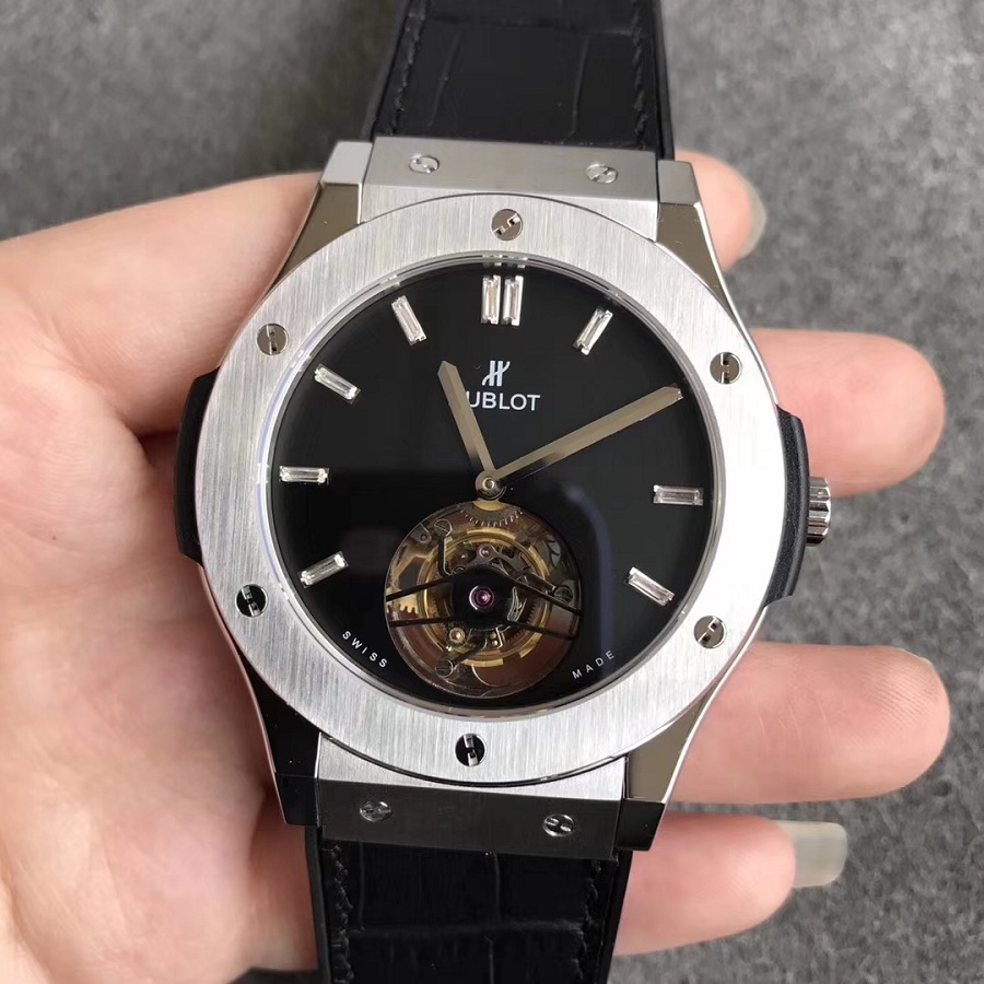 【TF廠】宇舶（Hublot）經典融合系列白殼壹比壹精仿陀飛輪