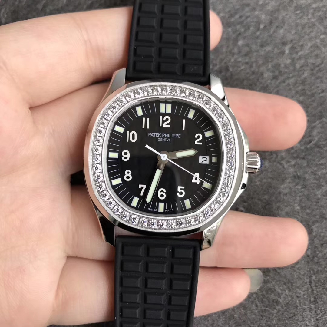 【臺灣廠】百達翡麗AQUANAUT 5067系列鉆圈黑面壹比壹精仿女錶