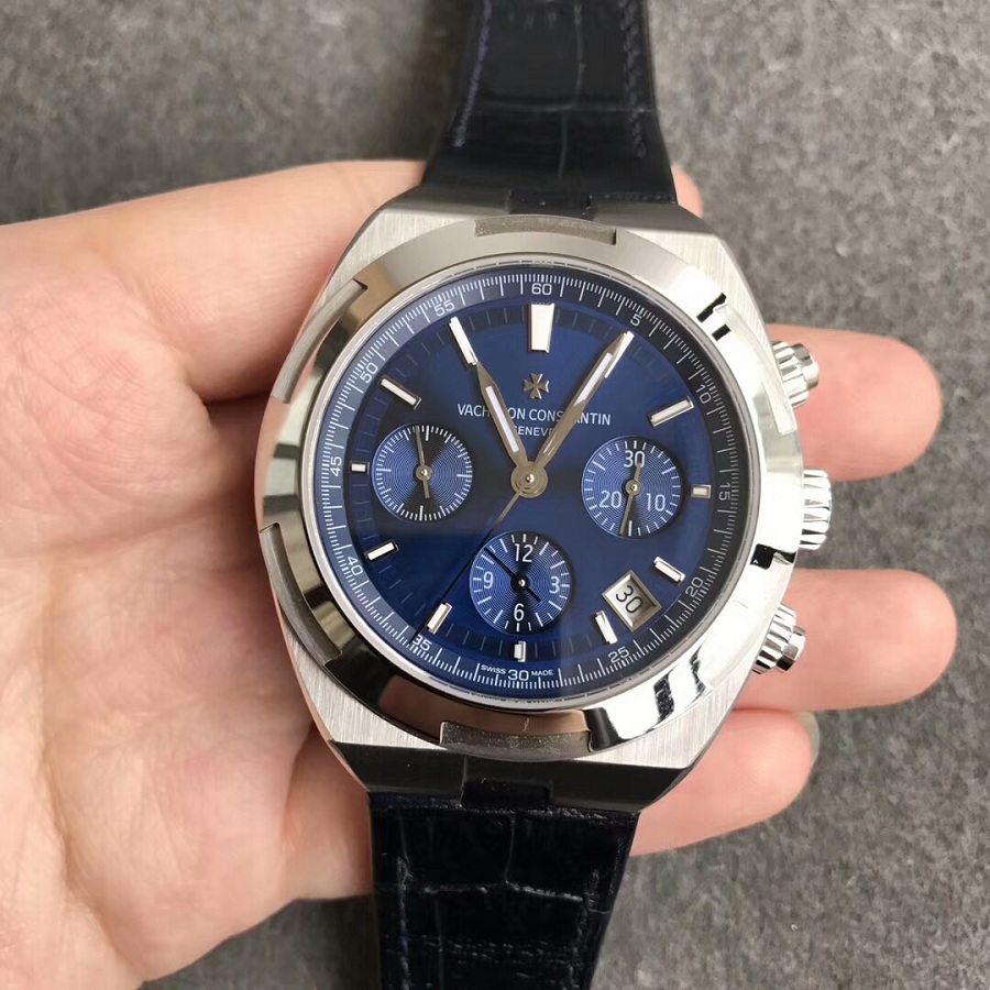 【8F廠】江詩丹頓縱橫四海計時系列皮帶藍面壹比壹精仿手錶價格/圖片_ 手錶之都
