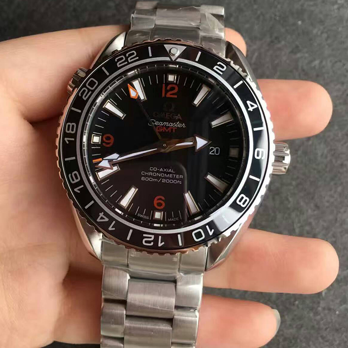 【JH廠】歐米茄（Omega）海馬600M系列GMT黑面橙字自動機械精仿男錶
