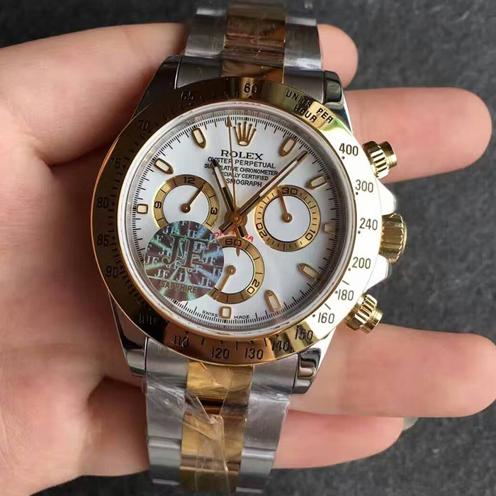 【JF廠最好版本】勞力士（Rolex）迪通拿間金白面116503自動機械壹比壹精仿男錶