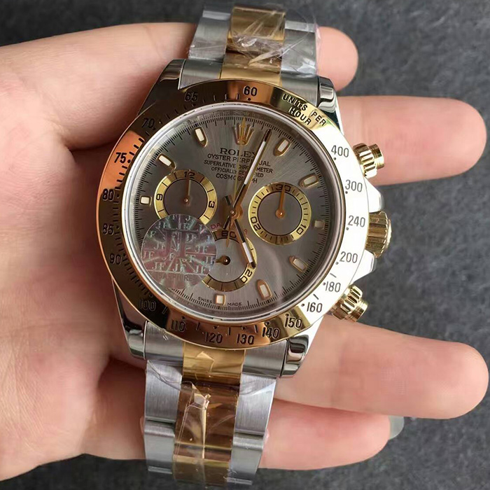 【JF廠最好版本】勞力士（Rolex）迪通拿間金銀灰面116523-78593自動機械壹比壹精仿男錶