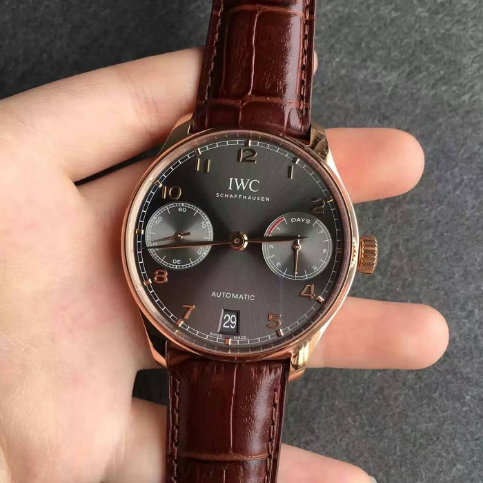 【ZF廠超A】萬國（IWC）葡萄牙系列金殼灰面IW500702男士自動機械壹比壹精仿手錶