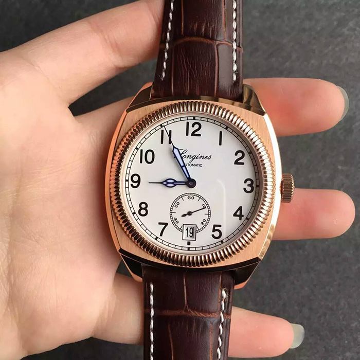 【TF廠】浪琴（Longines）經典復古系列兩針半金殼自動機械精仿男錶價格/圖片