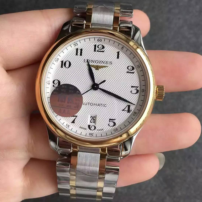 【MK廠壹比壹】浪琴（Longines）名匠系列6點單歷超薄間黃金數字面自動機械精仿男錶價格/圖片