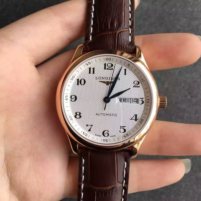 【JF廠1:1】浪琴（Longines）名匠系列3字位雙歷金殼自動機械精仿男錶價格/圖片