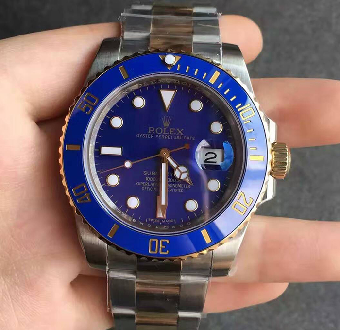 【N廠V7版包金】勞力士（Rolex）藍水鬼自動機械精仿男錶