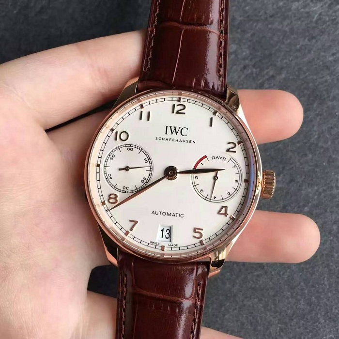 【ZF廠超A】萬國（IWC）葡萄牙系列金殼白面IW500701男士自動機械壹比壹精仿手錶