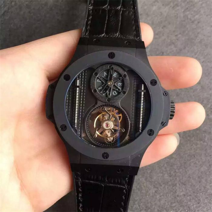 【HF廠】宇舶Hublot（恒寶）大爆炸系列玫金殼手動陀飛輪機械精仿手錶