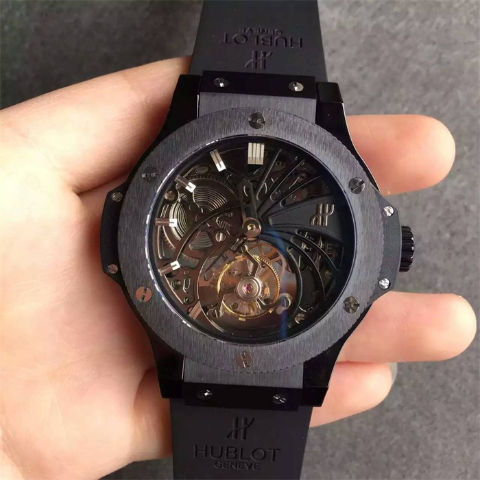 【HF廠】宇舶Hublot（恒寶）大爆炸系列手動陀飛輪全陶瓷圈精仿手錶