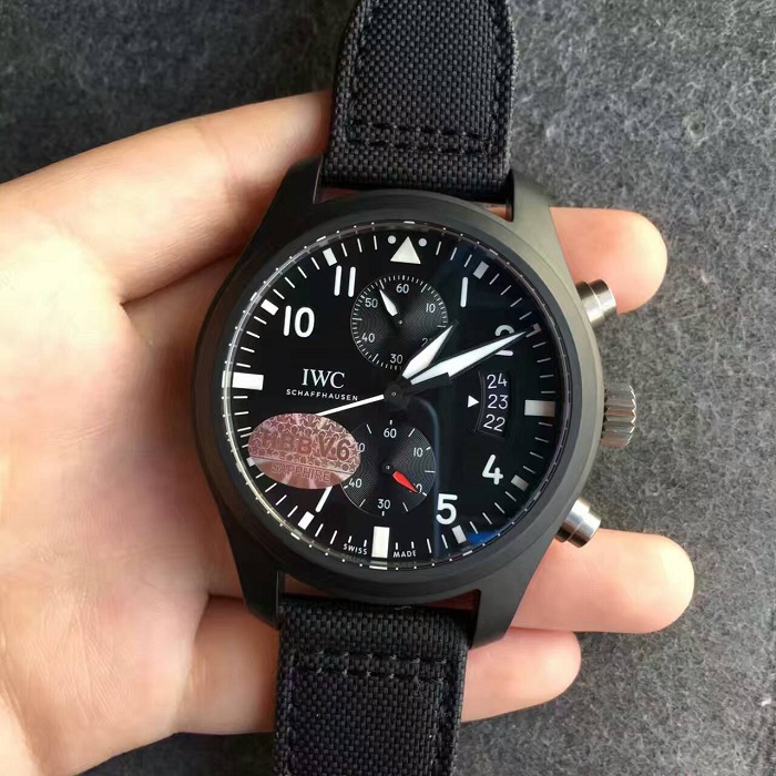 【V6廠超A】萬國（IWC）飛行員系列TOP GUN陶瓷殼IW388007男士自動機械壹比壹精仿手錶