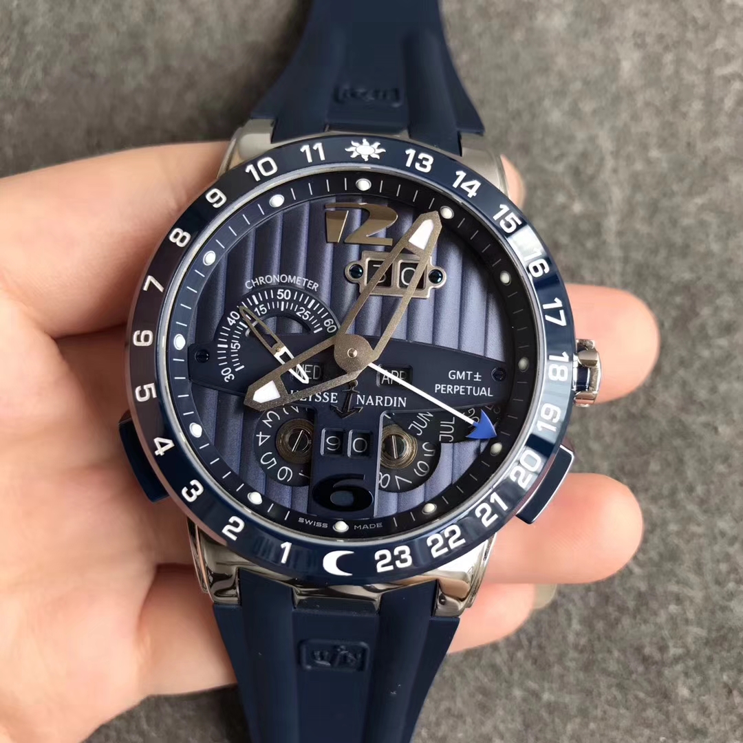 【TWA廠超A】雅典（Ulysse Nardin）復雜功能系列咖面萬年歷壹比壹精仿手錶【TWA廠超A】雅典（Ulysse Nardin）復雜功能系列藍面萬年歷壹比壹精仿手錶