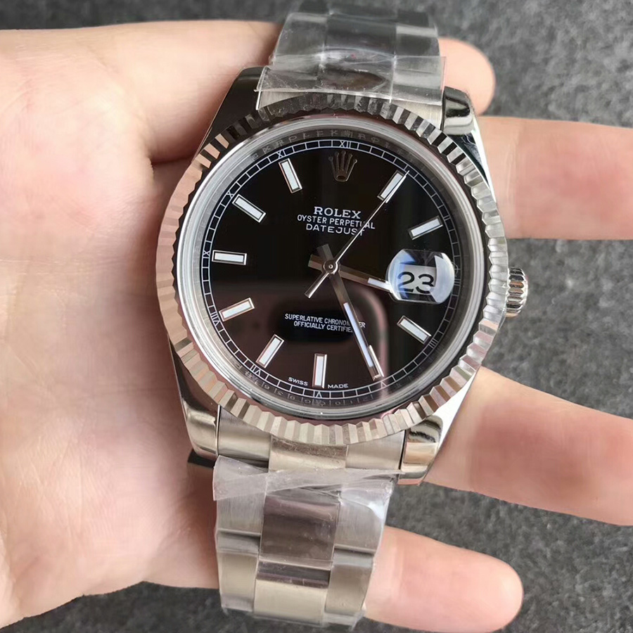 【N廠】勞力士（Rolex）2017新款日誌型41黑面條丁壹比壹精仿手錶