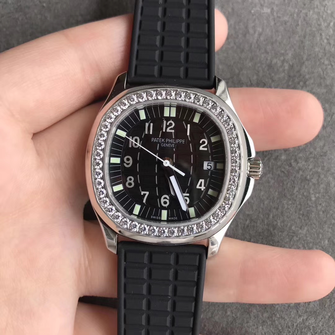 【JJ廠超A】百達AQUANAUT 5067系列鉆圈女士黑面復刻手錶