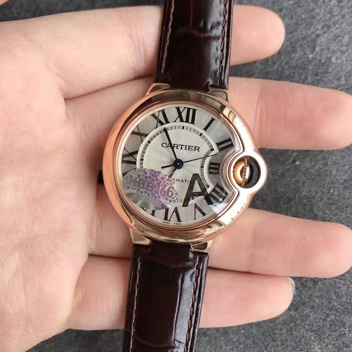 【V6廠超A】卡地亞（Cartier）藍氣球女款33毫米玫金自動機械壹比壹女錶