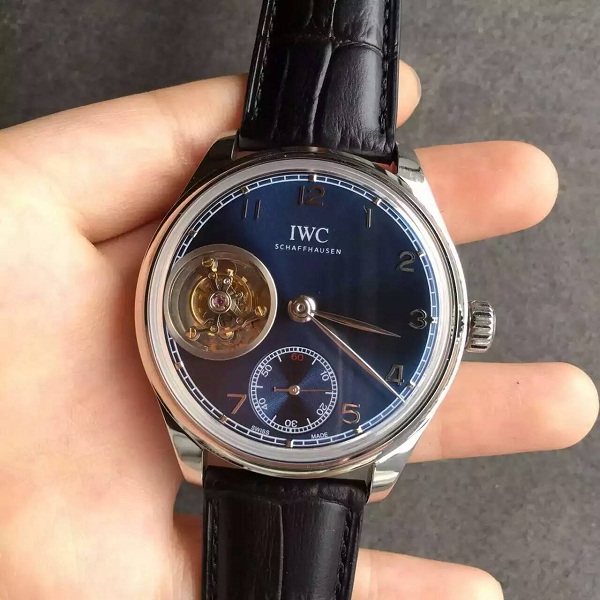 【TF廠】萬國（IWC）葡萄牙系列陀飛輪藍色面壹比壹精仿手錶