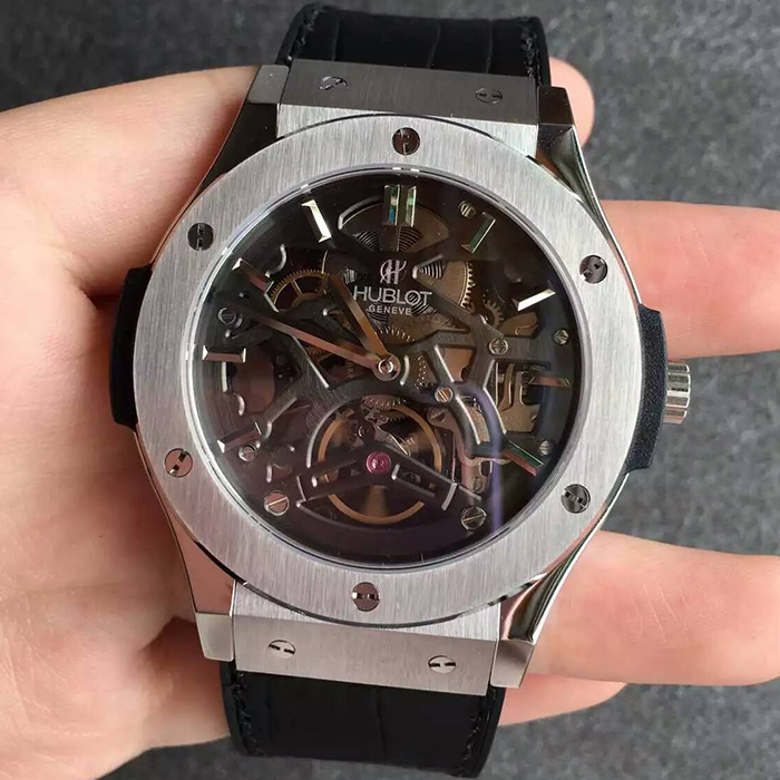 【TF廠】宇舶Hublot（恒寶）經典融合系列全鏤空男士自動機械精仿手錶