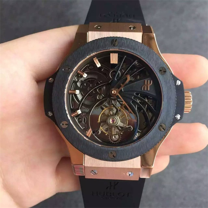 【HF廠】宇舶Hublot（恒寶）大爆炸系列手動陀飛輪全鏤空精仿手錶