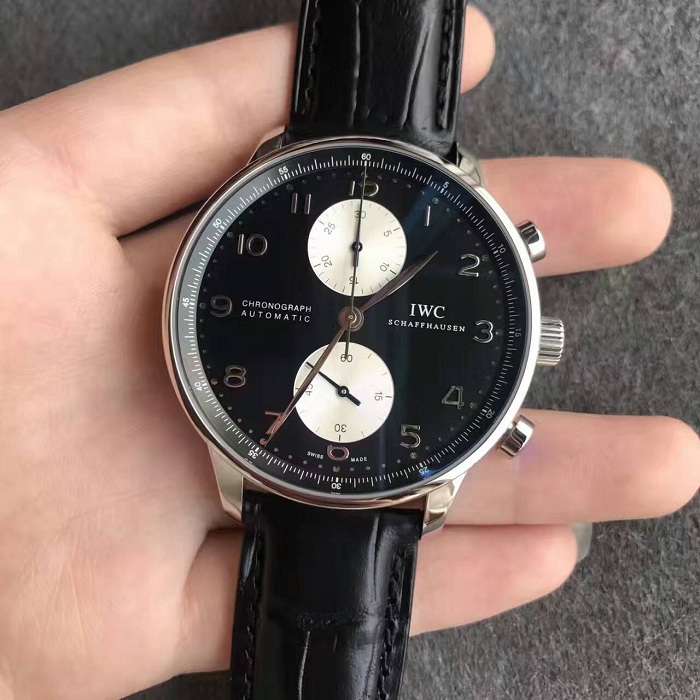 【ZF廠】萬國（IWC）葡萄牙系列葡計熊貓眼黑面超薄升級版壹比壹精仿手錶
