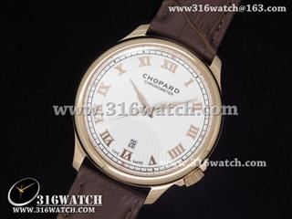 高仿萧邦Chopard手表 Ulysse系列 LUC1937 黑面罗马表盘 黑色皮带 瑞士ETA-2824机芯 CP0012