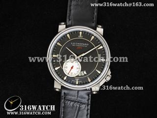 高仿萧邦Chopard手表 Louis-Ulysse系列黑色表盘 黑色皮带 亚洲21J机芯 CP0019