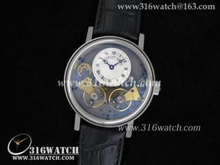 高仿宝玑BREGUET-Complication Tourbillon系列 双陀飞轮 灰色表盘 亚洲23j自动机芯 BG0004