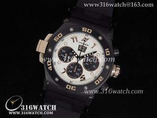 精仿1:1 海赛珂Hysek-深渊探险家系列 PVD 白色表盘 黑色橡胶带 亚洲计时7750机芯 JH0005