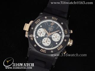 海赛珂Hysek-深渊探险家系列 PVD 黑色表盘 黑色橡胶带 亚洲计时7750机芯 高仿1:1手表 JH0007