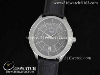 高仿伯爵Piaget-Gouverneur系列黑色表盘 黑色皮带 亚洲2824机芯 PG0015