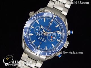高仿欧米茄Omega-海马Seamaster 系列 海洋宇宙 蓝色表盘 蓝色边框 日本计时石英机芯 OMG0004