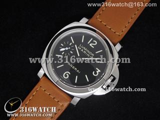 沛纳海PANERAI-Luminor Marina系列 PAM111 N 避震改裝豁口Noob版本 棕色牛皮带 海欧6497-2手动上链机芯 高仿沛纳海手表 PM0024