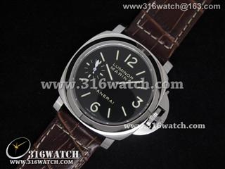 沛纳海PANERAI-Luminor Marina系列 PAM111 N 避震改裝豁口Noob版本 棕色鳄鱼纹皮带 海欧6497-2手动上链机芯 高仿沛纳海手表 PM0025