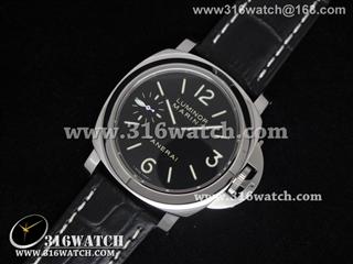 沛纳海PANERAI-Luminor Marina系列 PAM111 N 避震改裝豁口 1:1 Noob版本 黑色鳄鱼纹皮带 海欧6497-2手动上链机芯高仿沛纳海手表 PM0026