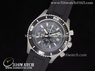 百年灵Breitling-超级海洋系列黑色表盘 黑色橡胶带 亚洲计时7750机芯 高仿百年灵手表 BL0006