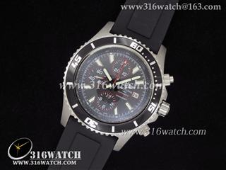 百年灵Breitling-超级海洋系列 红色大秒针 黑色表盘 黑色橡胶带 亚洲计时7750机芯 BL0007