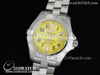 高仿百年灵Breitling手表 复仇者系列 A1733010/F538 完美V2版 黄色表盘 精钢表链 瑞士ETA-2836机芯 BL0022