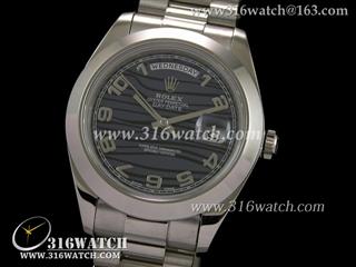 劳力士ROLEX-星期日历型II系列 光滑斜面边框 深蓝色刻度表盘 瑞士3156机芯 高仿终极N版 RL0029