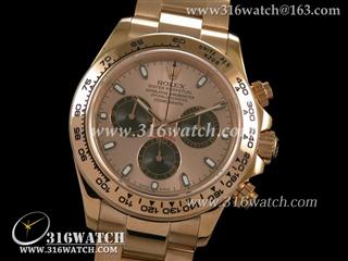 劳力士ROLEX-迪通拿系列 116505男士机械表 18 k玫瑰金电镀表壳 玫瑰金表盘 计时7750机芯 完美1:1复制Noob版 RL0129