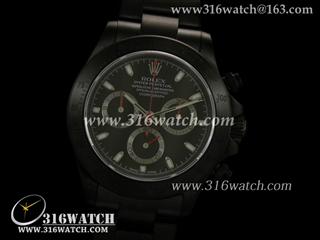 劳力士ROLEX-迪通拿系列 黑色PVD表壳 黑色数字边框雕刻 黑色条钉表盘 计时7750机芯 完美1:1复制Noob版 RL0133